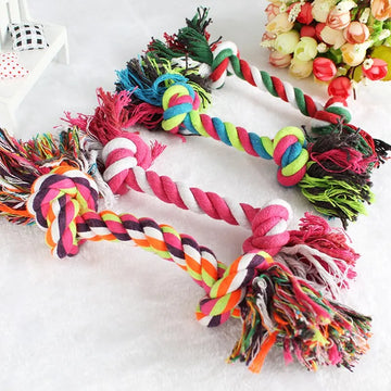 Cotton Rope Knot Dog Toy – Bite-Resistant Dental Chew