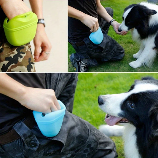 Silicone Dog Treat Training Bag – Waterproof & Portable