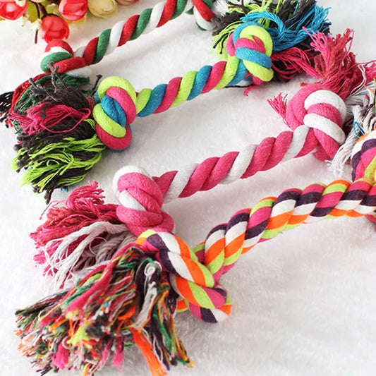 Cotton Rope Knot Dog Toy – Bite-Resistant Dental Chew