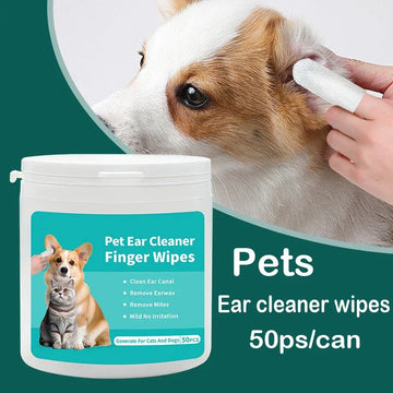 Pet Ear Cleaning Wipes – Ear Care Fingertips for Cats & Dogs