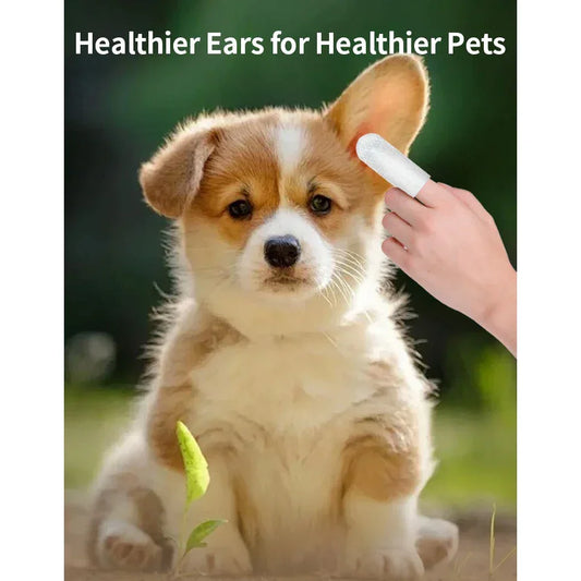 Pet Ear Cleaning Wipes – Ear Care Fingertips for Cats & Dogs