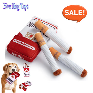 Funny Interactive Plush Dog Toy – Creative Cigarette Design
