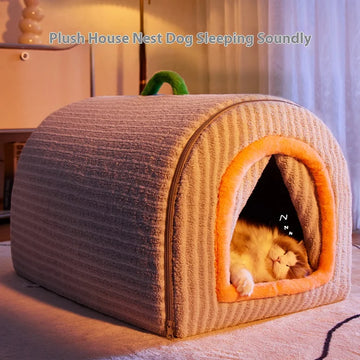 Autumn & Winter Handheld Pet Nest for Cats & Dogs – Warm, Cozy & Removable